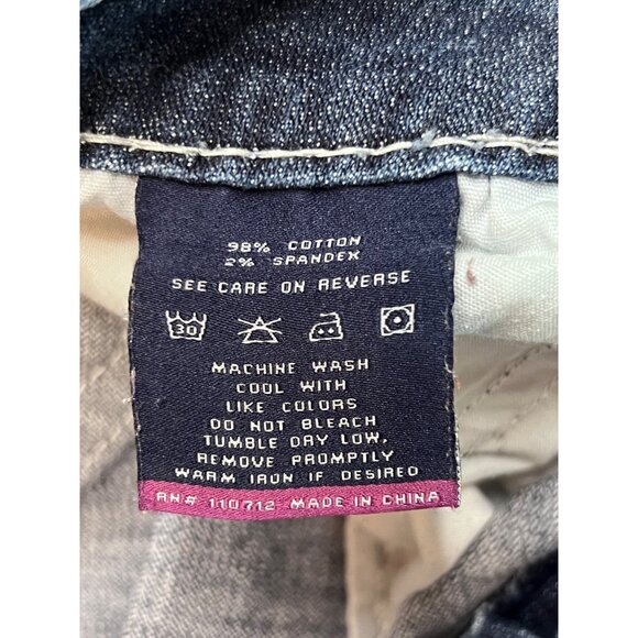 The Chelsea Slim Boot Womens Blue Denim Embroidered Jeans Size 5/6 Length 33 - Picture 7 of 9